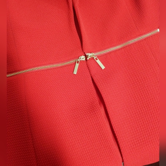Kasper Red Open Front Blazer Jacket Size 8 EUC - Picture 3 of 7